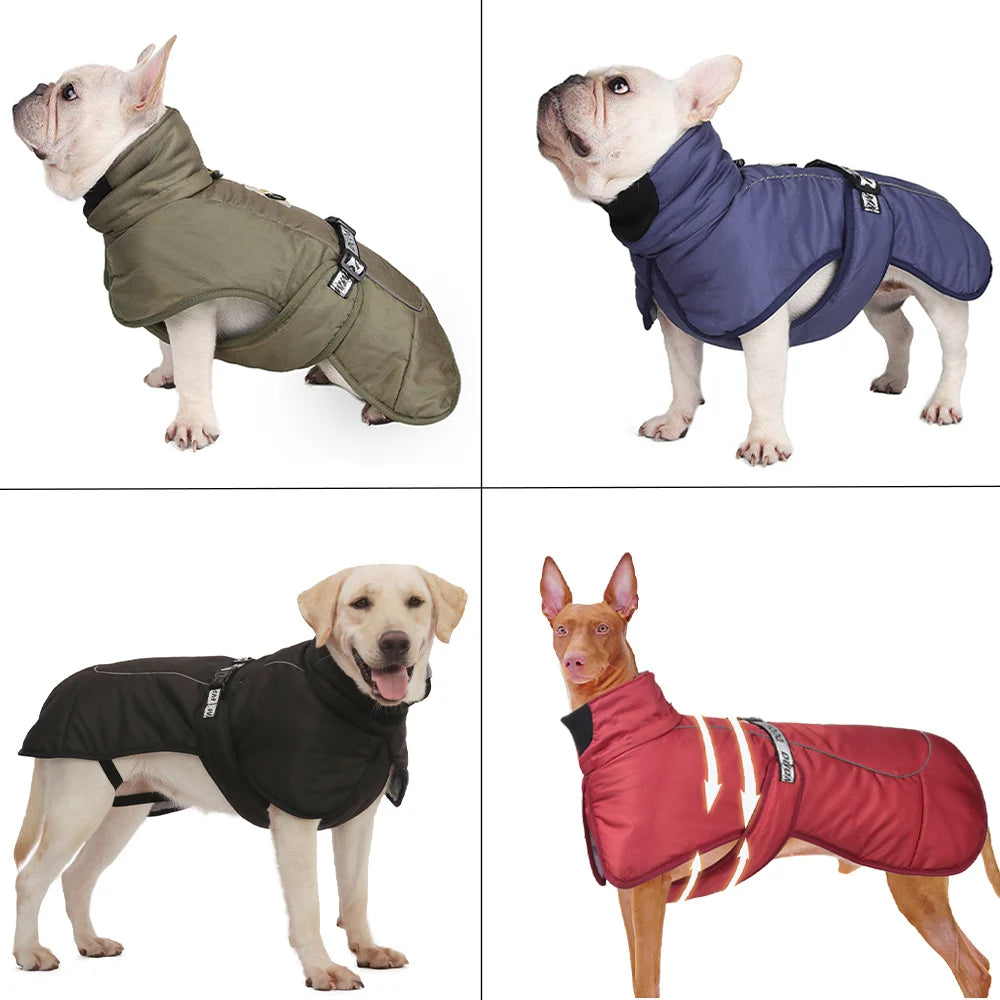 Windproof Winter Dog Jacket for Large Breeds Warm Coat for Labradors