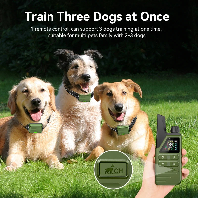 Rechargeable Dog Training Collar – Waterproof Shock, Vibration & Beep Modes with Remote