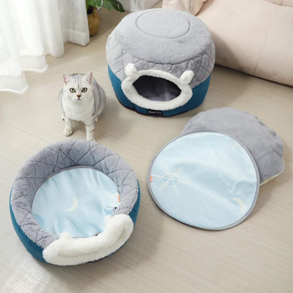 Pet Bed Pillow with Removable Inner Cushion & Machine-Washable Zip-Off Cover – Easy-Clean, Durable Design
