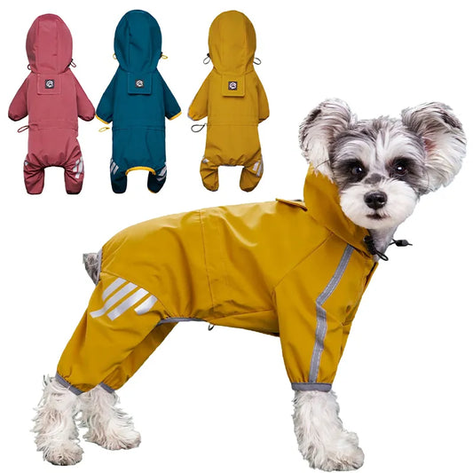 Reflective Waterproof Raincoat Jumpsuit for Small Dogs & Puppies