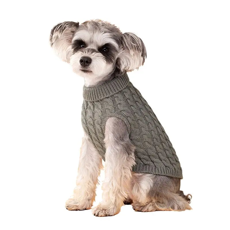 Warm Turtleneck Dog Sweater for Small Dogs – Autumn & Winter Puppy Clothes for Chihuahua, Pug, Schnauzer & More