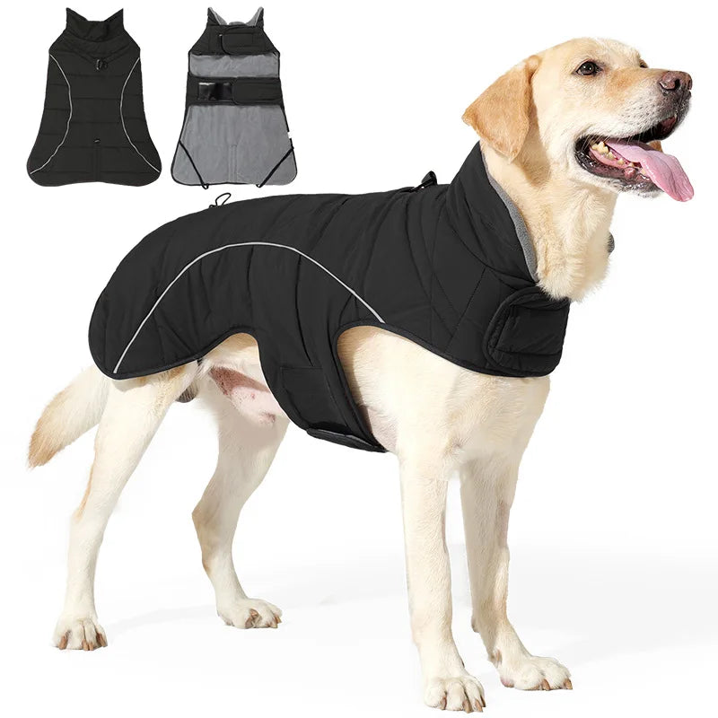 Waterproof Reflective Winter Dog Coat – Warm Insulated Outdoor Jacket for Medium & Large Breeds