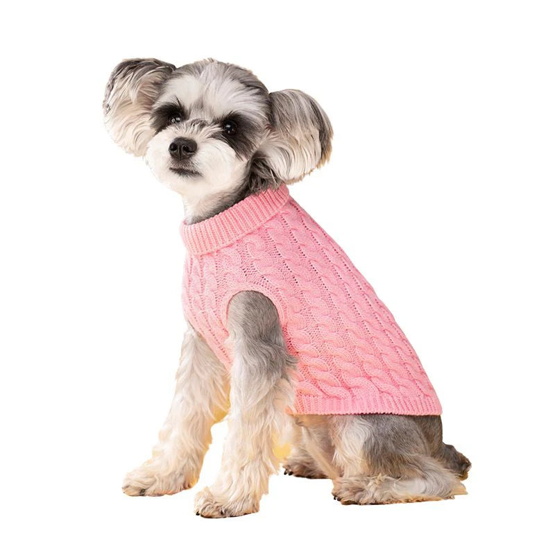 Warm Turtleneck Dog Sweater for Small Dogs – Autumn & Winter Puppy Clothes for Chihuahua, Pug, Schnauzer & More