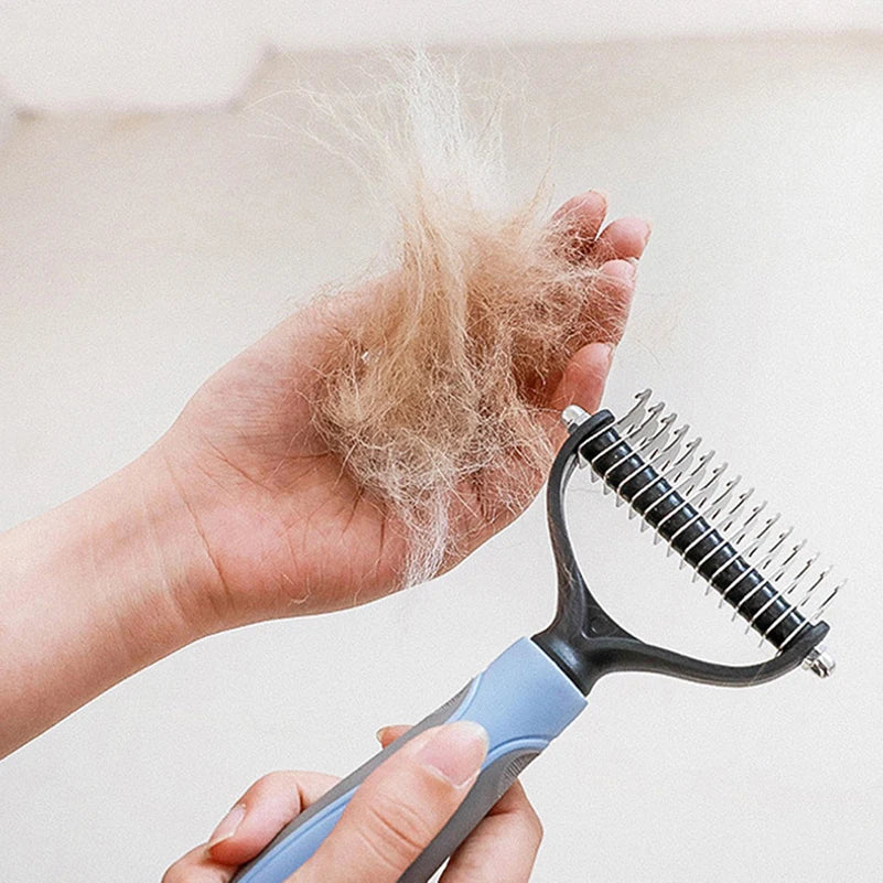 Pet Deshedding Brush: Grooming Tool for Dogs and Cats