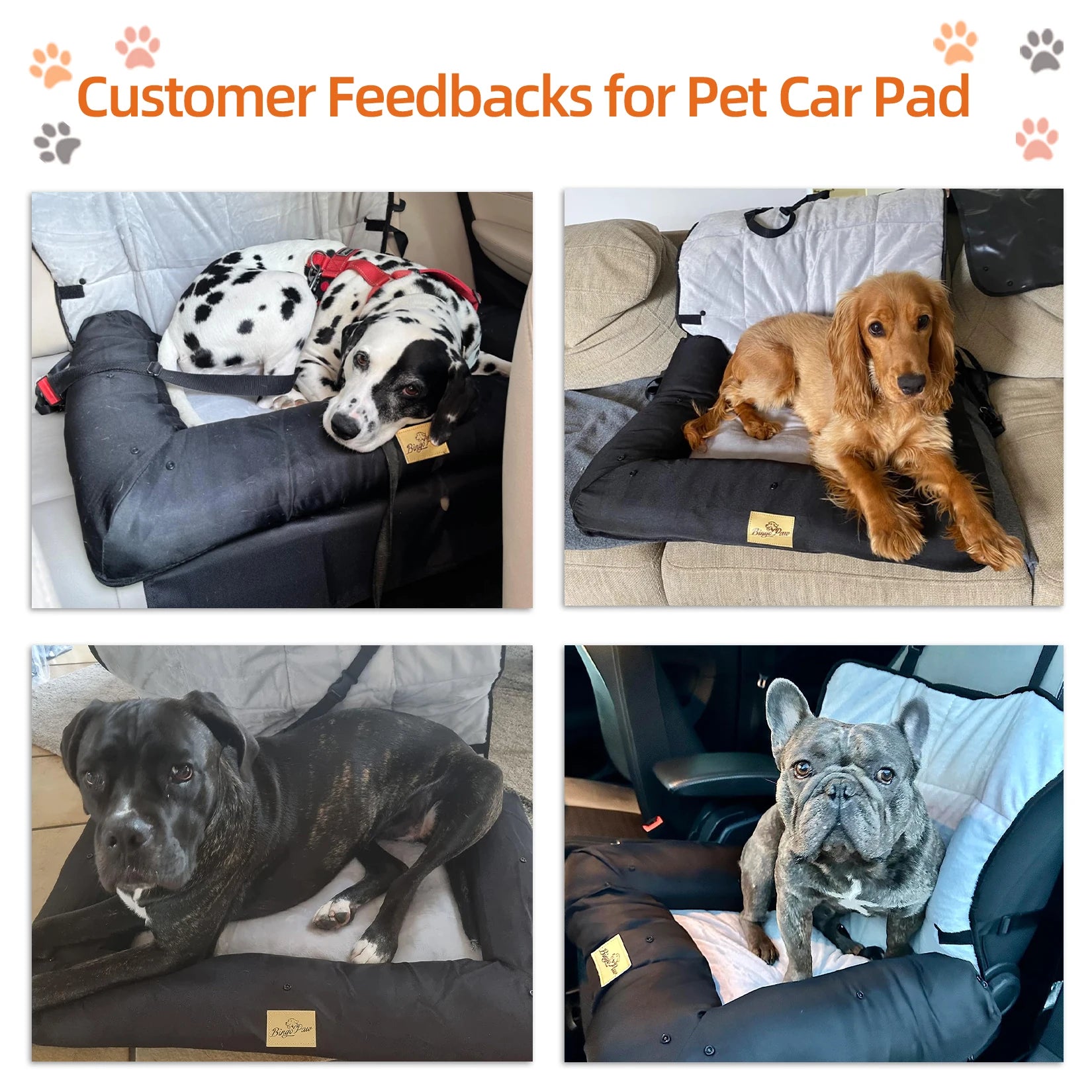 Portable Dog Car Seat Bed – Waterproof Pet Booster Seat with Safety Belt & Travel Cushion