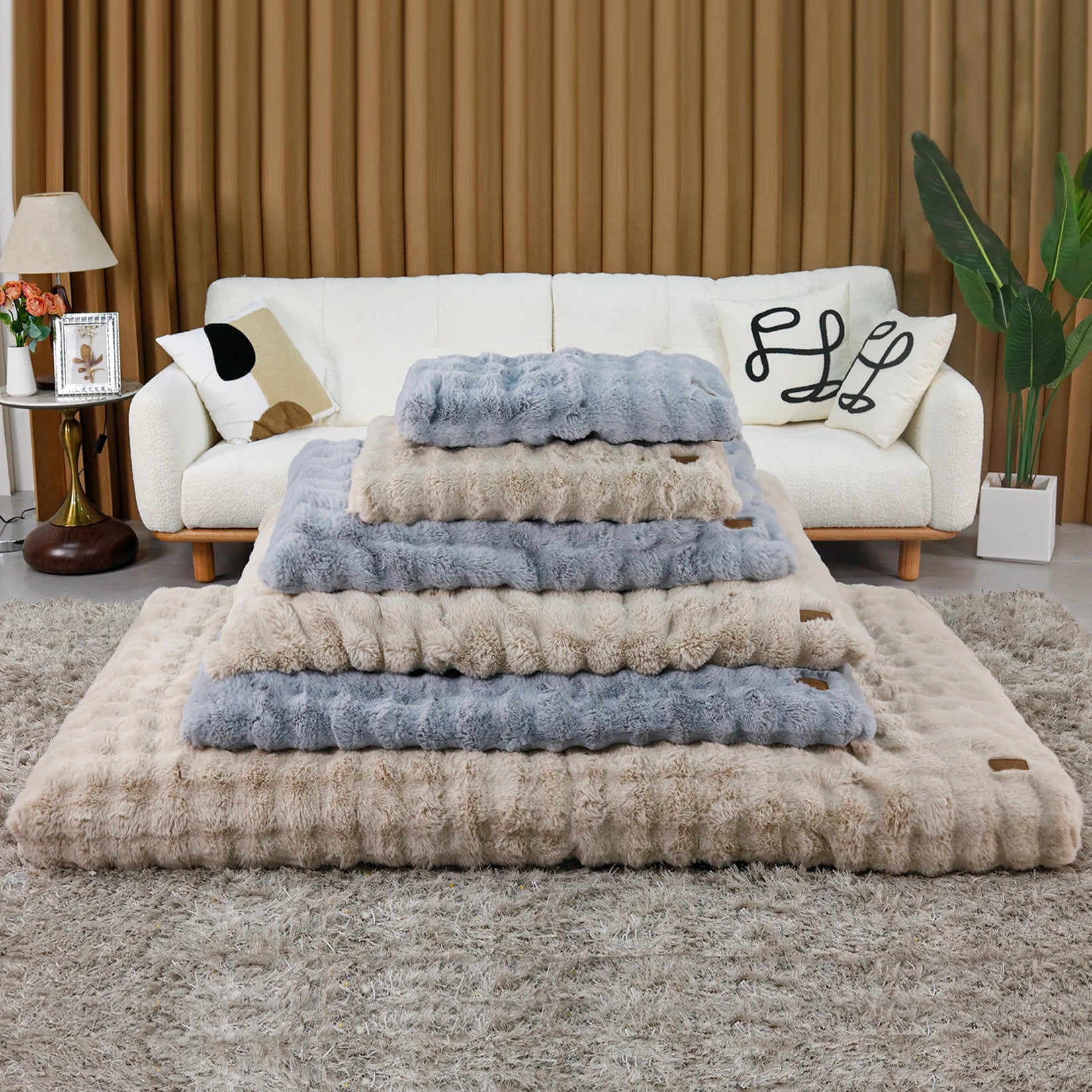 Ultra Plush Dog Bed – Soft Washable Pet Cushion & Crate Mattress for Puppies and Large Dogs
