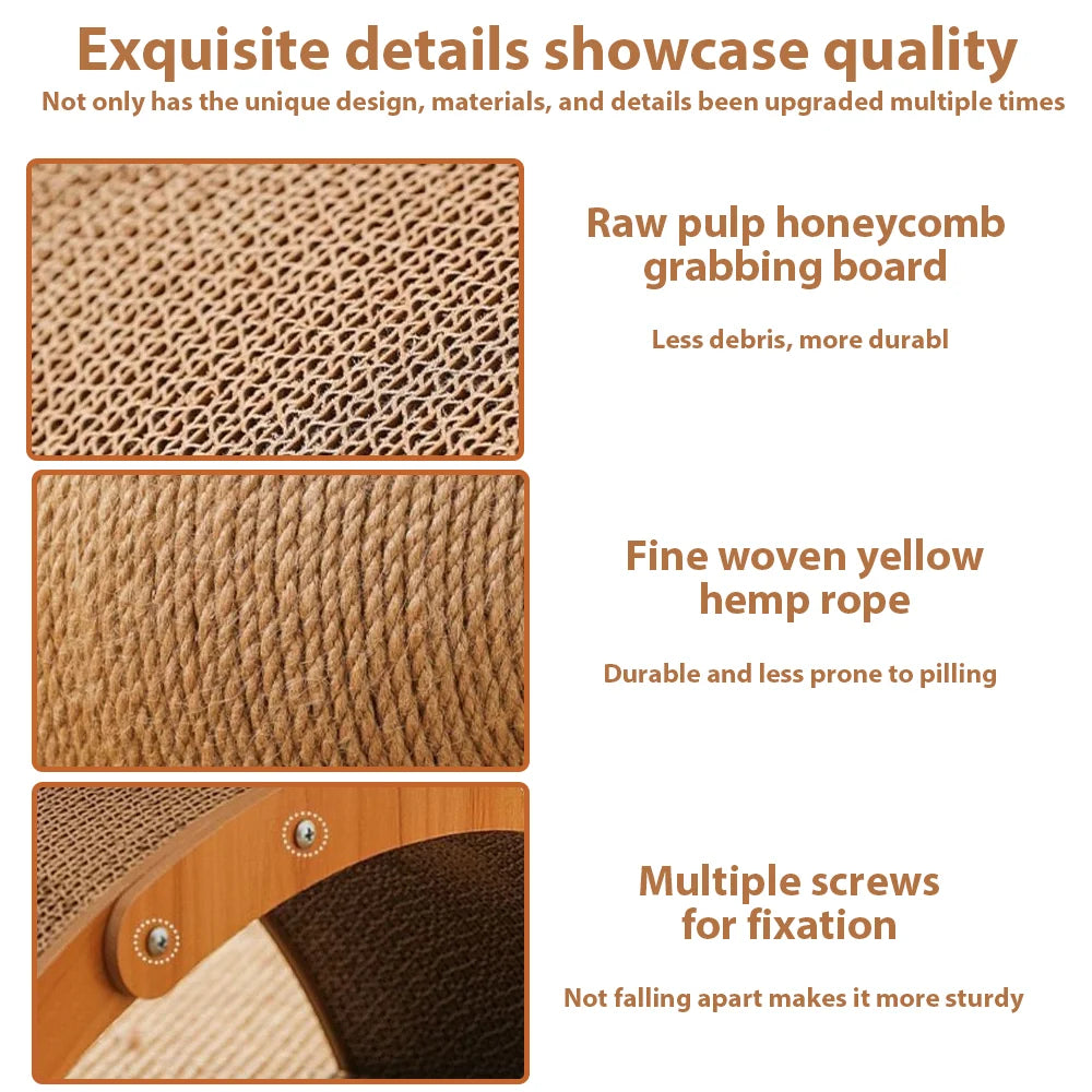 2-in-1 Cat Scratching Ball & Post – Sisal Scratch Board Paw Grinding Toy, Wear-Resistant Cat Scratcher