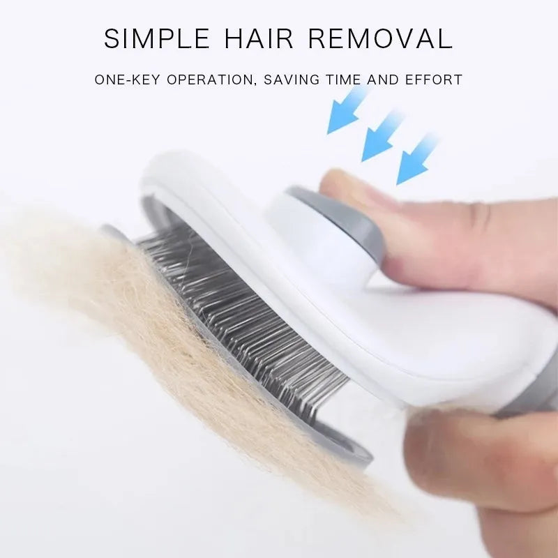 Self-Cleaning Pet Hair Remover Brush for Dogs and Cats