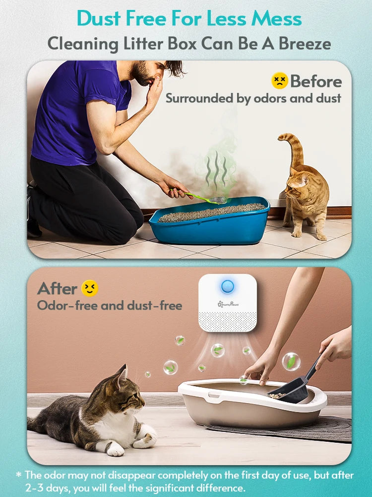 Smart Pet Odour Eliminator – Ultimate Cat Litter Box Purifier & Deodoriser