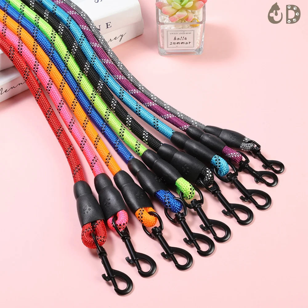 Reflective Nylon Dog Leashes: Various Sizes for Medium, Small, and Large Dogs