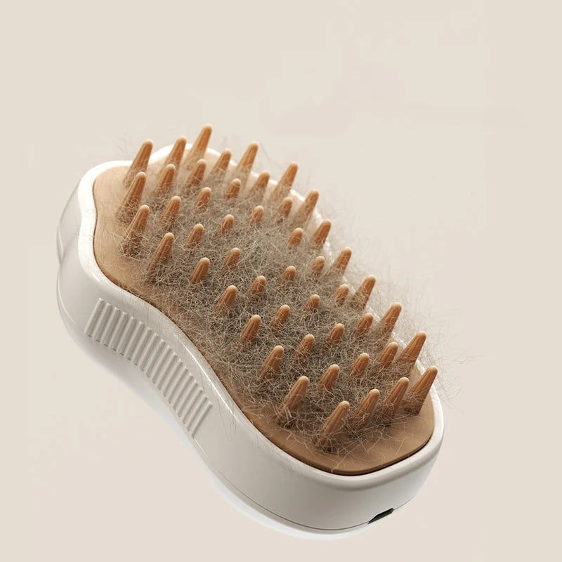 3-in-1 Electric Pet Grooming Brush with Steam and Massage