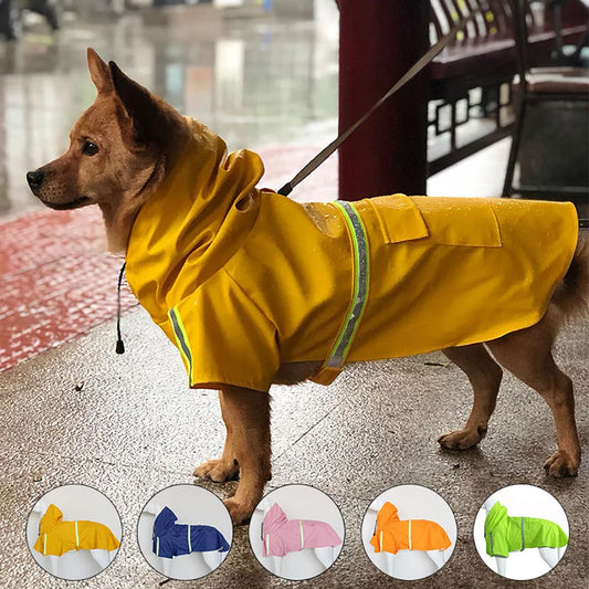 Waterproof Hooded Dog Raincoat - Corgi Cloak Style, Reflective & Windproof Pet Jacket