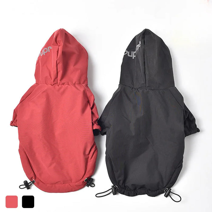 Waterproof Dog Winter Coat with Hood – Warm Cotton Jacket for Small Dogs & Cats, Reflective Pet Clothes for Cold Weather