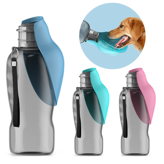 800ml Portable Dog Water Bottle & Feeder for All Dogs – Travel-Friendly Pet Hydration & Bowl for Small, Medium, Large Breeds & Cats