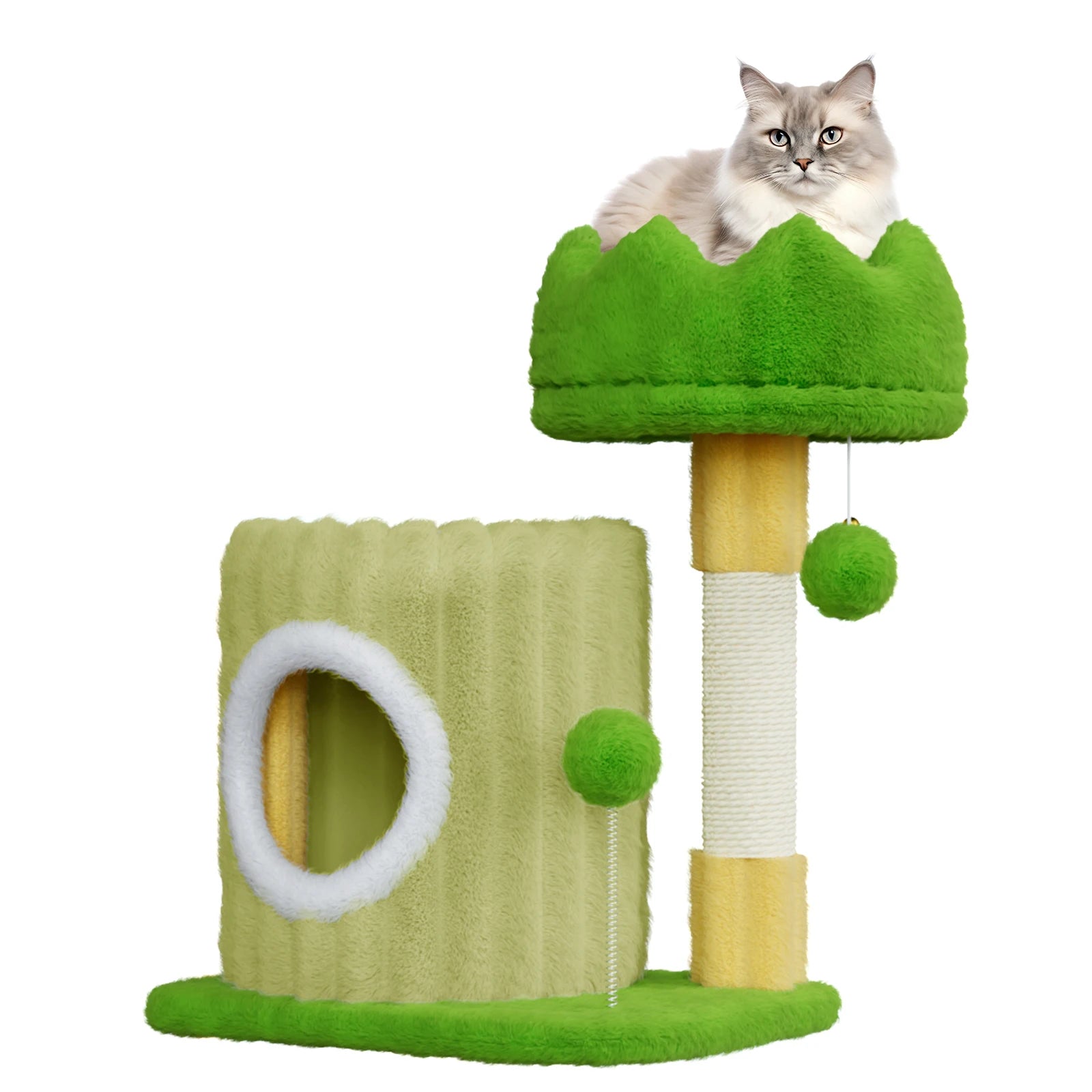 Indoor Cat Tree Tower – 53cm Small Scratching Post with Cat Bed, Cave, Perch & Play Toys