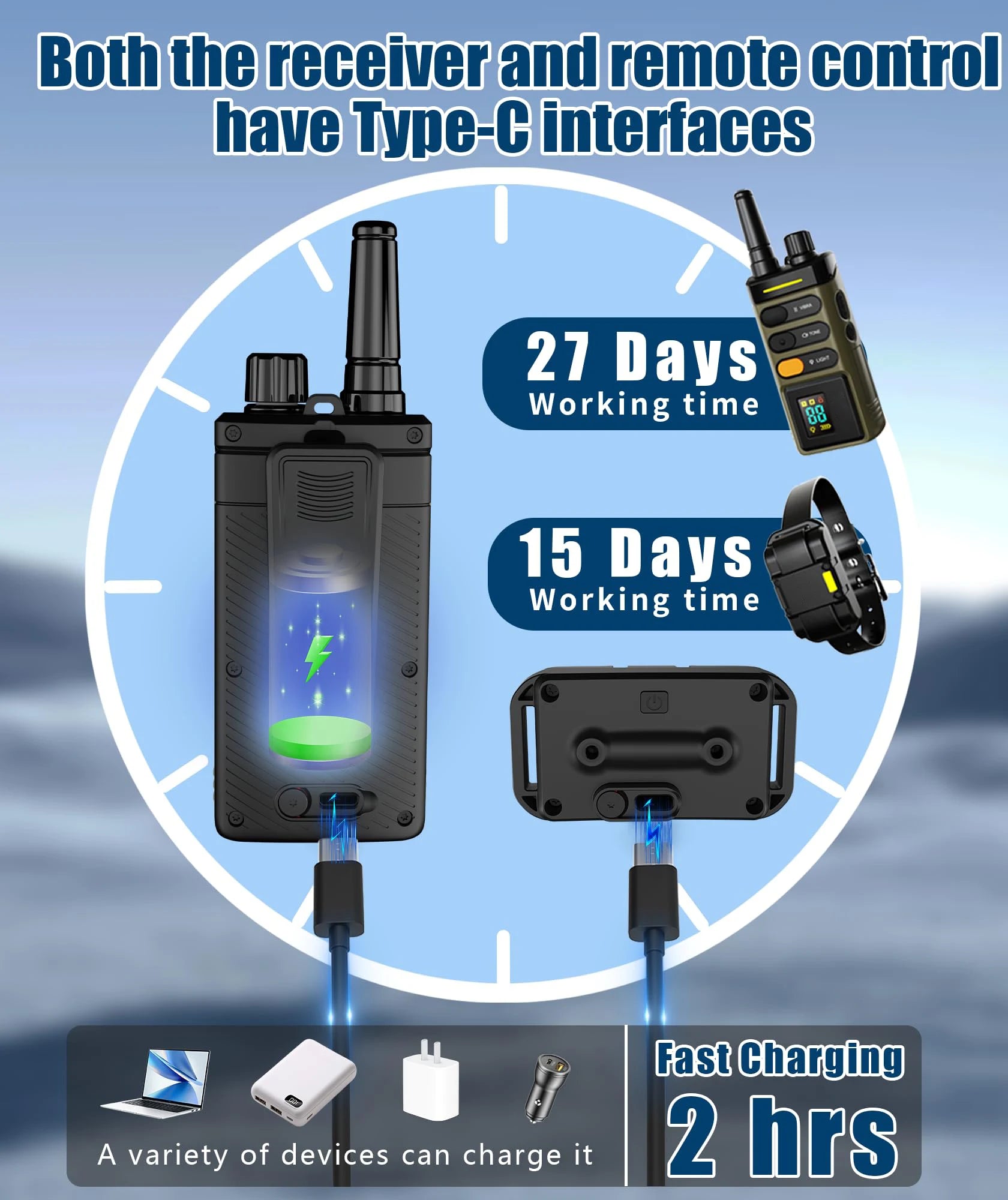 Waterproof Dog Training Collar – 5200FT Remote Electric Collar with 4 Adjustable Training Mode