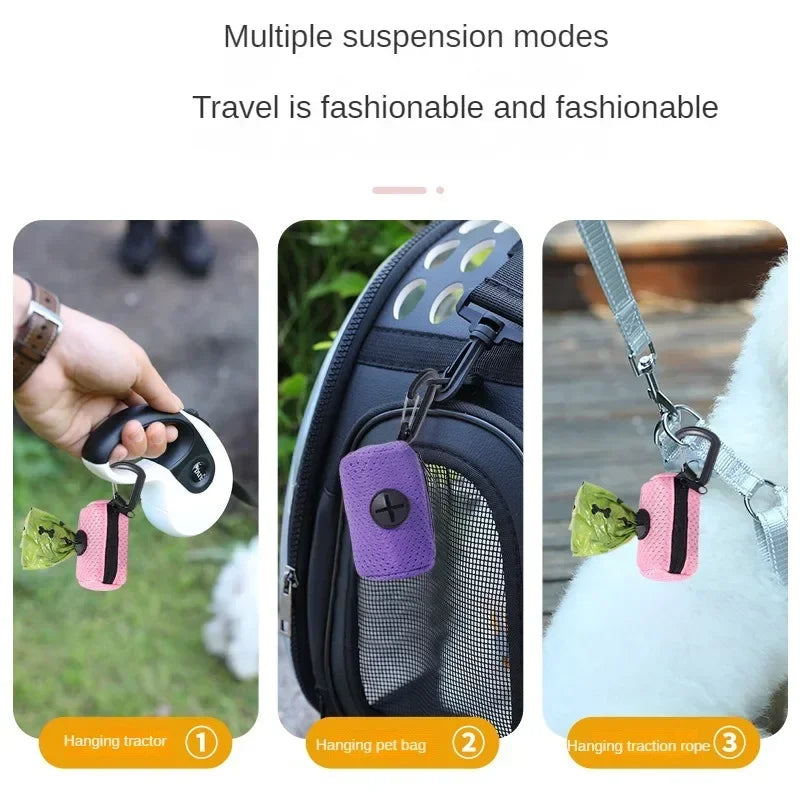 Dog Poop Bag Dispenser - Convenient Hanging Holder for Walks