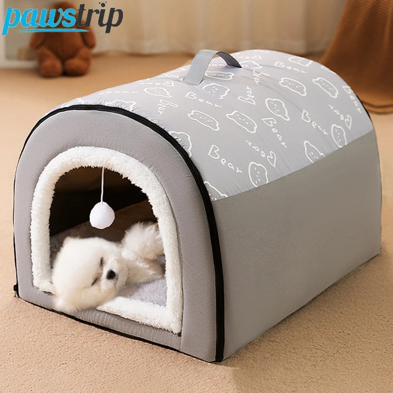 Winter Warm Pet Bed - Removable Sleeping Bed for Small Dogs, Puppies & Cats