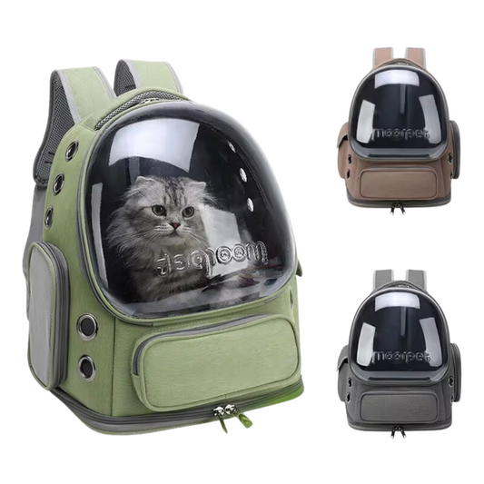 Transparent Pet Carrier Backpack – Stylish & Breathable Travel Bag for Cats