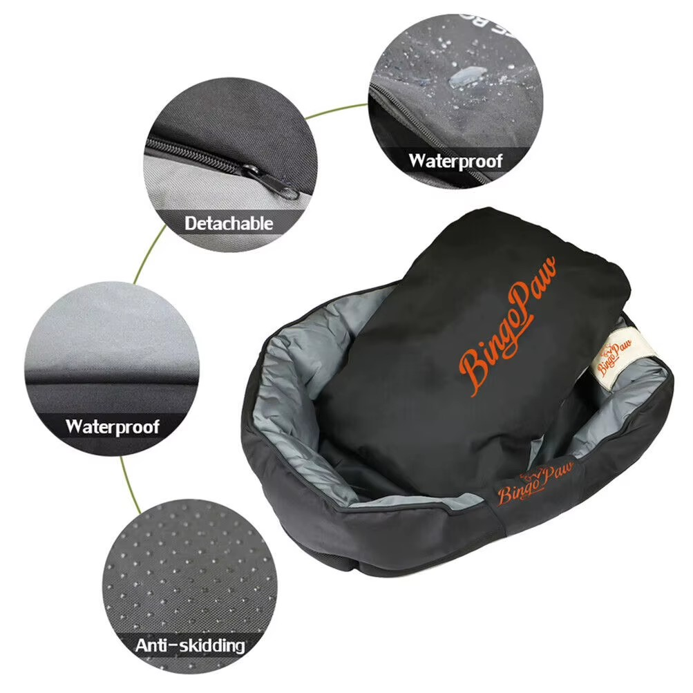 Waterproof Calming Dog Bed for All Seasons - Pet Sofa & Kennel Cushion with Removable Oxford Cover, Sizes L to XXL